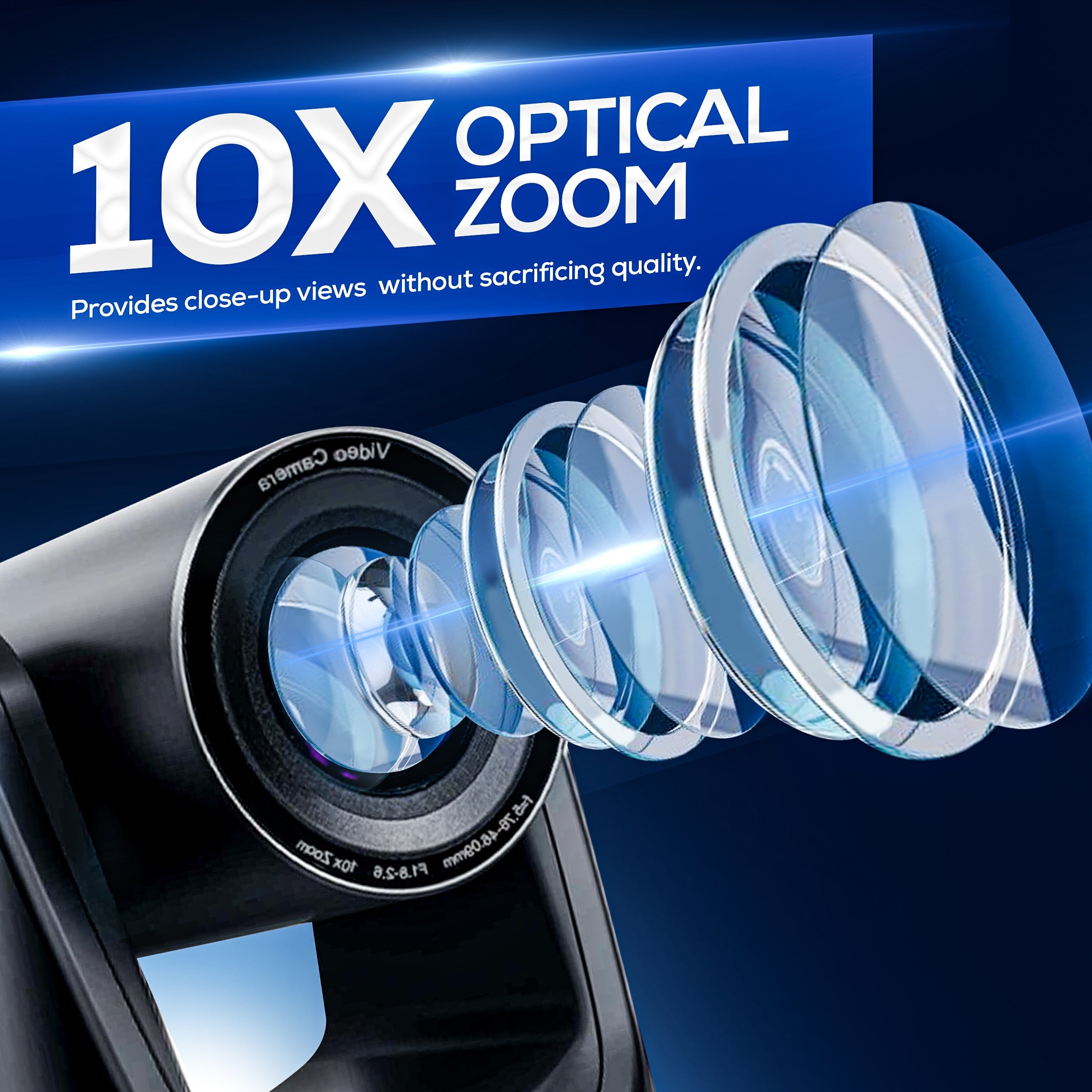 AIWaft 10x optical zoom lens showcasing close-up capability.