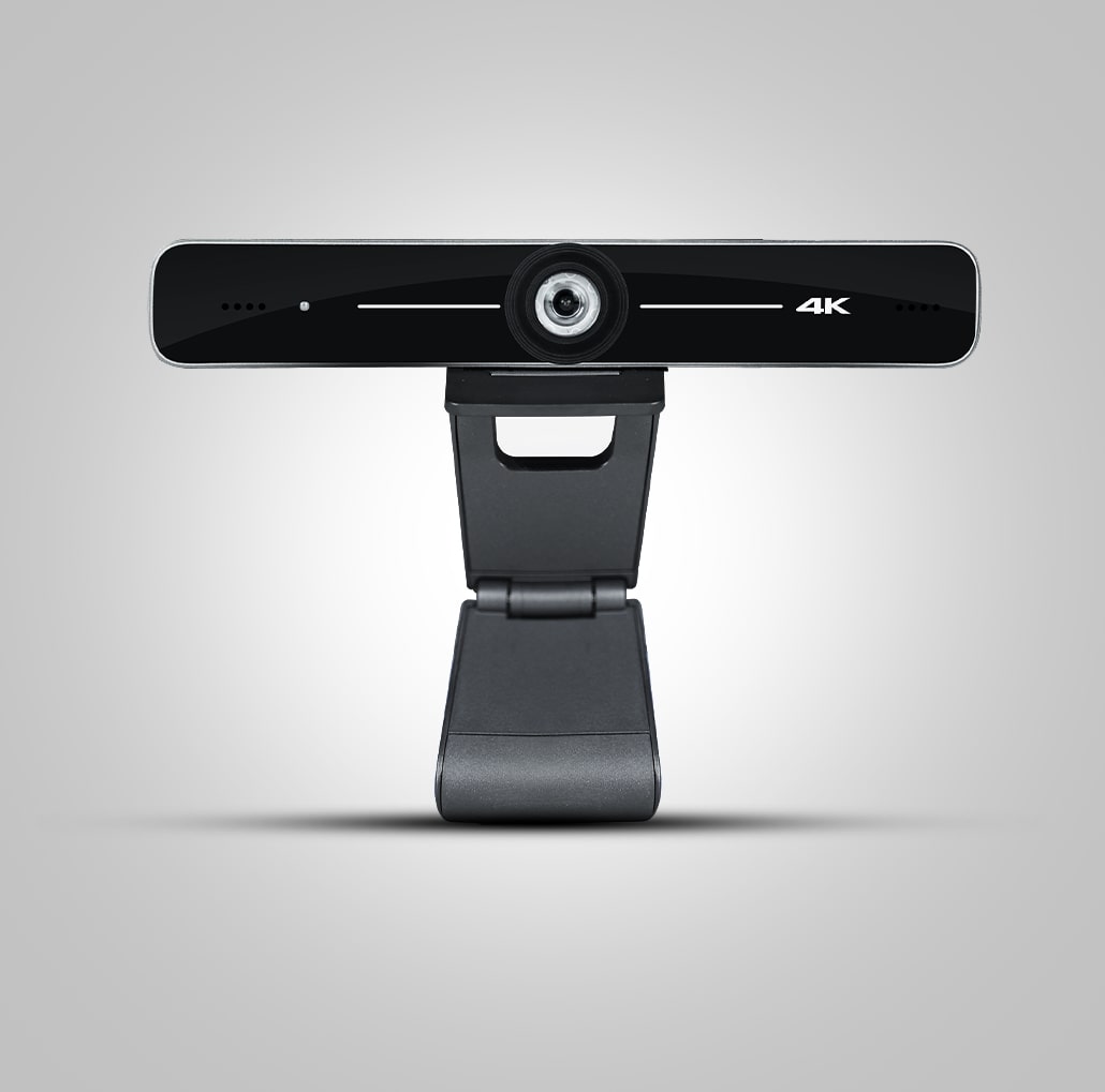 Side view of AIWaft 4K EPTZ Webcam showcasing its sleek design