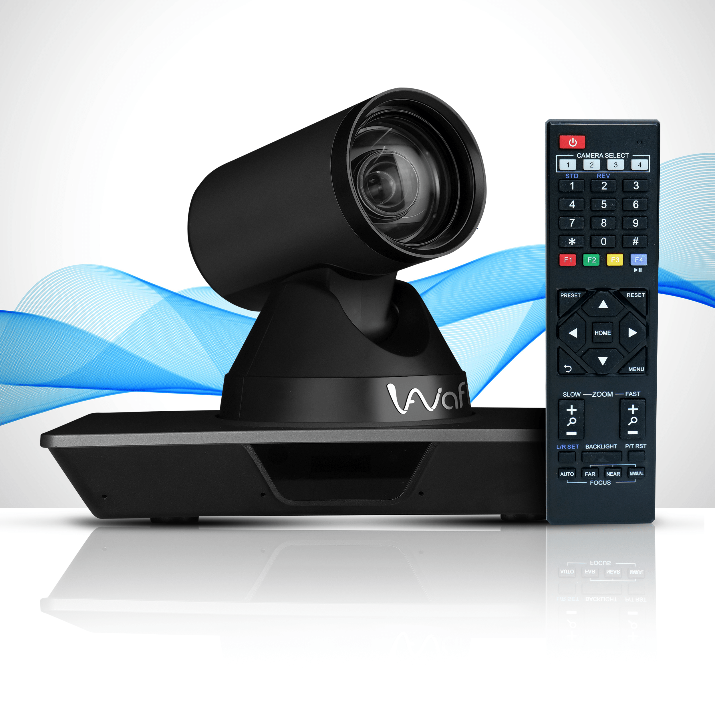 AIWaft 4K PTZ Camera with remote control, 12X Zoom, 4K@60fps, for video conferencing and live events