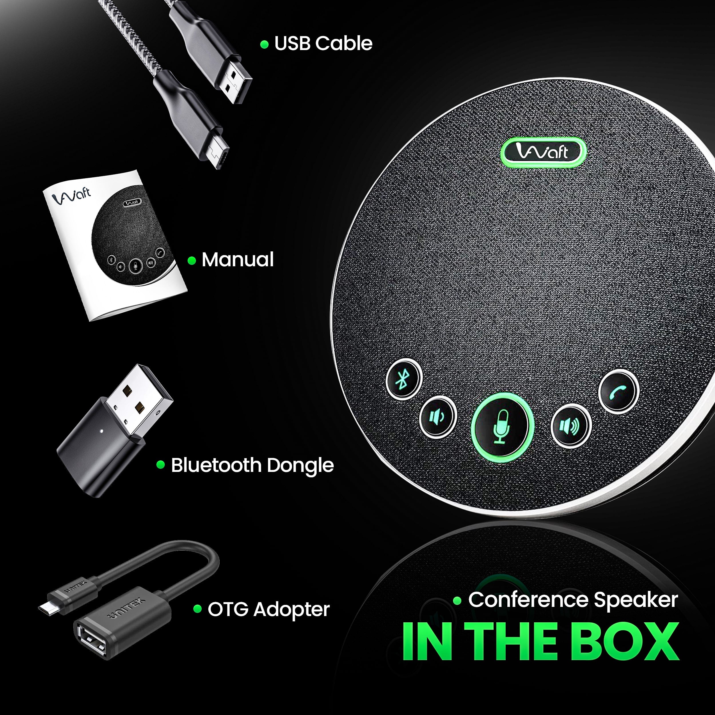 Settings interface of AIWaft Conference Audio Speaker.