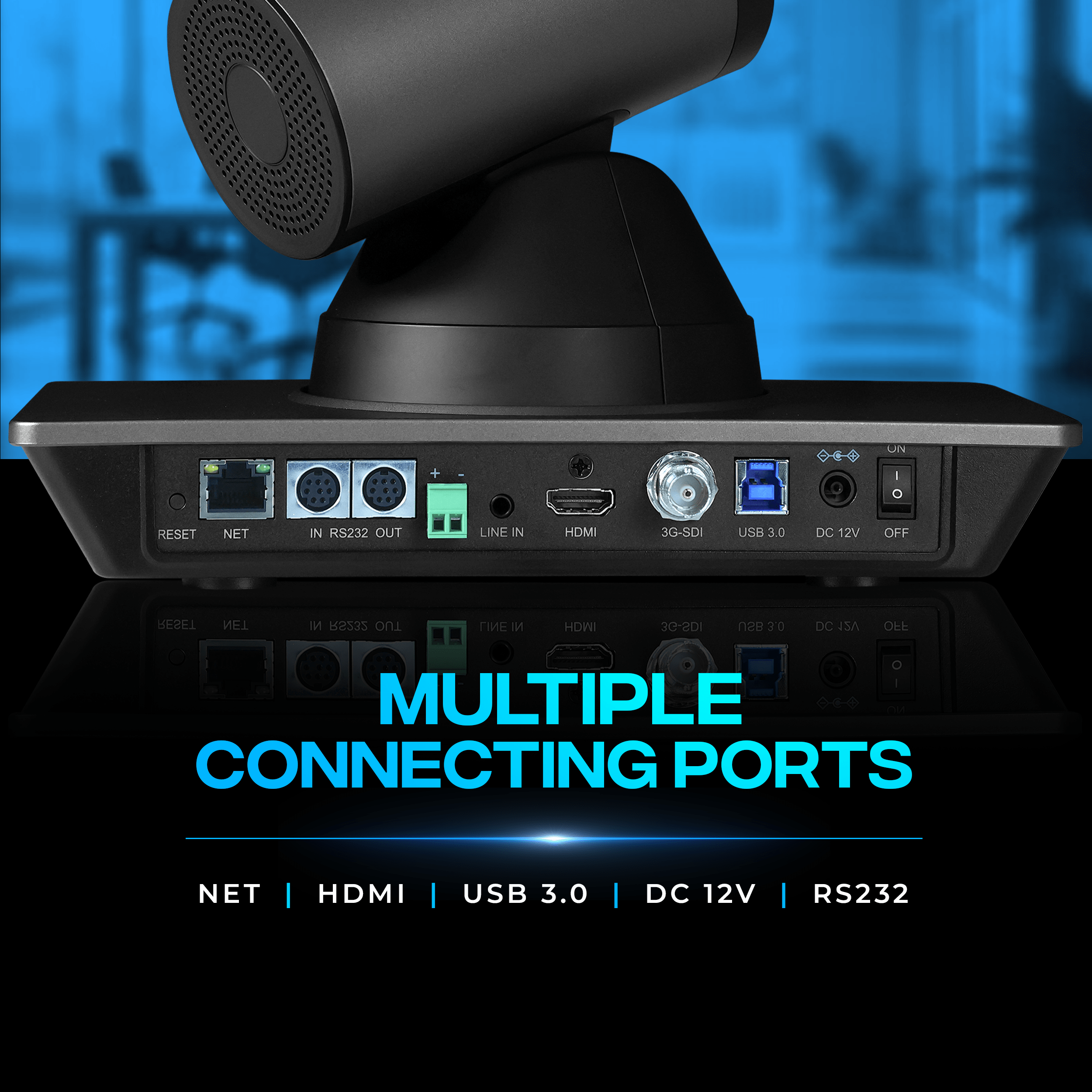 aiwaft 4k ptz camera Multiple Connecting Ports